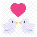 Flat Love Bird Icon