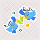 Bird Bonding Love Birds Romantic Birds Icon