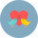Love Birds Heart Love Icon