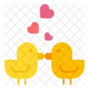 Love Birds Duck Heart Icon