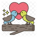 Love Birds Couple Love Icon