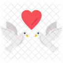 Love Birds Birds Heart Icon