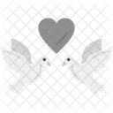 Love Birds Birds Heart Icon