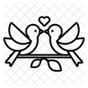 Love Birds Couple Love Icon