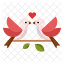 Love Birds Couple Love Icon