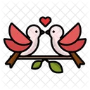 Love Birds Couple Love Icon