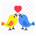 Love Birds Romantic Birds Kissing Birds Icon