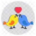 Love Birds Romantic Birds Kissing Birds Icon