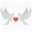 Love Birds Relationship Heart Icon