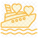 Love Boat Duotone Line Icon Icon