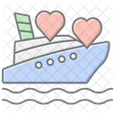 Love Boat Lineal Color Icon Icon