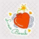 Heart Bomb Love Bomb Love Blast Icon