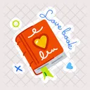 Love Book Love Diary Romantic Book Icon