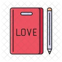 Love Book Notebook Icon