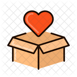 Love box logo icon design Royalty Free Vector Image