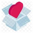 Love Box Heart Box Parcel Icon