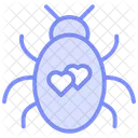 Love Bug Duotone Line Icon Icon