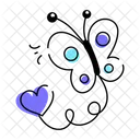 Love Butterfly Valentine Butterfly Flying Butterfly Icon