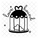Decorative Cage Love Cage Caged Heart Icon