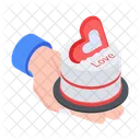Love Cake Valentine Cake Heart Cake Icon