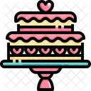 Love Cake Valentine Cake Wedding Cake Icon