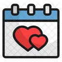 Calendar Love Heart Icon