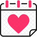 Love Calendar Romance Heart Icon