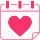 Love Calendar Romance Heart Icon