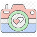 Love Camera Lineal Color Icon Icon