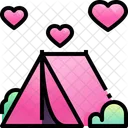 Love Camp Valentine Camp Love Icon