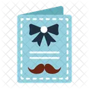 Fathers Love Dedication Card Bow Tie Icon