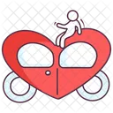 Love Carriage Love Brougham Wedding Cart Icon