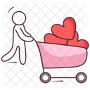Love Cart Love Wheelbarrow Love Shop Icon