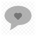 Chat Bubble Love Icon