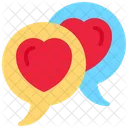 Speech Bubble Heart Chat Box Icon