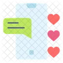Smartphone Chat Heart Icon
