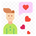 Male Chat Heart Icon