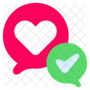 Love Chat Love Check Icon