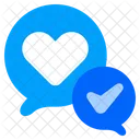 Love Chat Love Check Icon