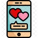 Love Chat Smartphone Chat Box Icon