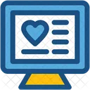 Monitor Hearts Chatting Icon