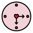 Love Clock Love Heart Icon