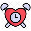 Love Clock Heart Shape Clock Heart Shape Icon