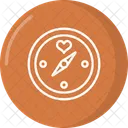 Love Compass Love Heart Icon