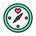 Love Compass Love Heart Icon