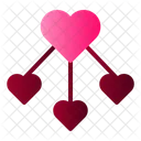 Connect Heart Love Icon