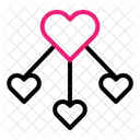 Connect Heart Love Icon