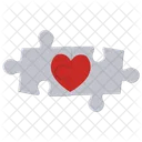 Love Connection Puzzle Pieces Heart Icon