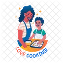 Love Cooking Baking Motherhood Icon