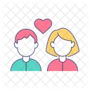Love couple, man and woman  Icon